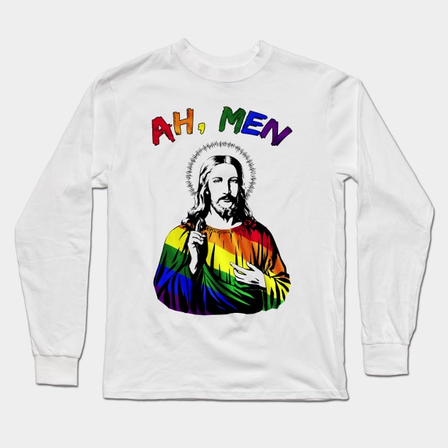 AH MEN Jesus LGBT GAY Long Sleeve T-Shirt by Dianeursusla Clothes